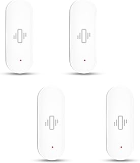 Vibrationssensor, Briefkasten Sensor, Für Tuya WiFi Smart Vibrationssensor, Geeignet für Heimüberwachungs- und Sicherheitsanwendungen, Weiß, 4 Stück