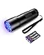 UV-Schwarzlicht-Taschenlampe 12 Led, Mini UV Lampe Ultraviolettes Licht mit 395nm, Haustiere Urin-Detektor für Hundeurin, Haustierflecken, Bettwanzen auf Teppich/Teppichen. Inklusive 3 AAA Batterien