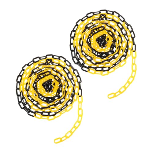 Cabilock Long-Lasting Plastic Safety Chain 2pcs Barrier Chain for Road Cones Traffic Control 5m Link