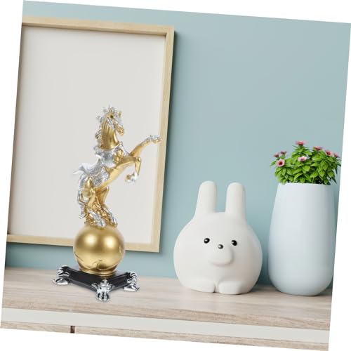 Figurine de cheval debout et modèle de statue décorative pour bureau et salon - 4