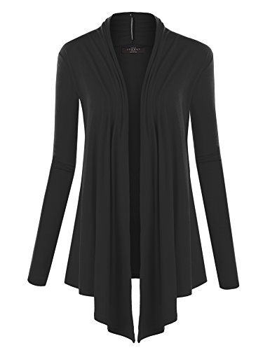 Image of Made By Johnny Women's Open Front Cardigan Lightweight Soft Drape Long Sleeve Cardigan for Work Travel Casual