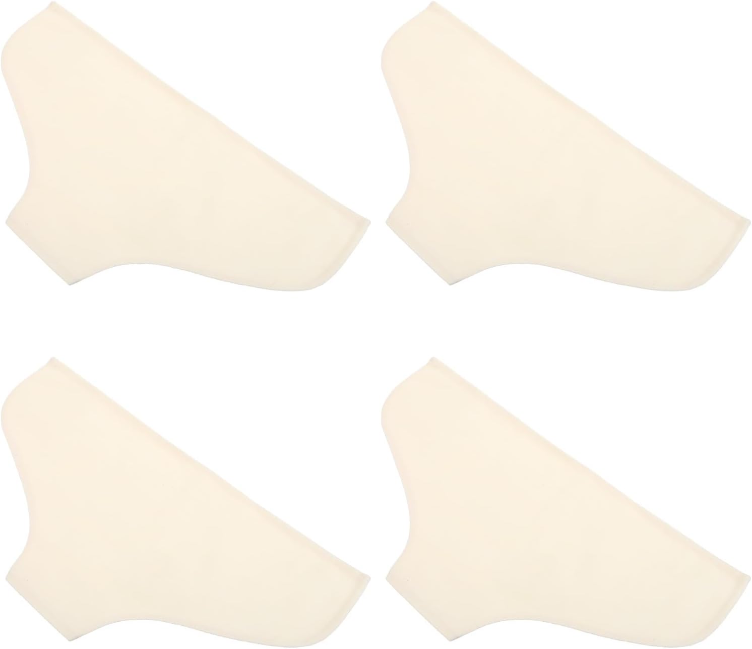 4pcs Anti Slip Hanger Cover Cotton Linen Beige 41x21 Garment Protector