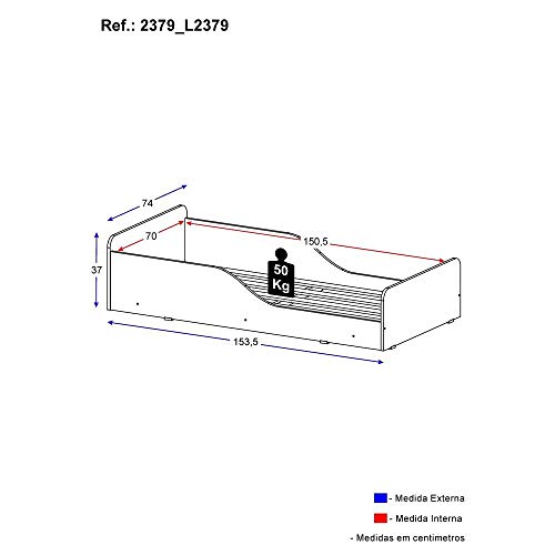 Cama Infantil Montessoriana c/Proteção Square Multimóveis