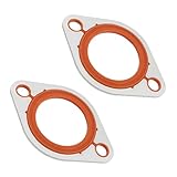 1/8' Aluminum Thermostat Water Neck Housing Gasket for Chevy SBC BBC 265 283 305 327 350 383 396 400 427 454 472 500 Aluminum Carrier + Silicone Thermostat Water Neck Replacement (2)