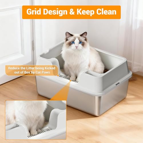 Caja sanitaria para gato de acero inoxidable XL miniatura 2