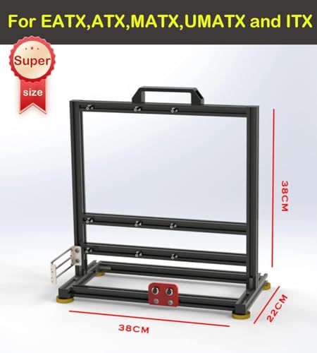 Gabinete para PC de prueba en aire libre, chasis abierto para placas base EATX, ATX, ITX, UMATX, MATX, estructura de aluminio, diseño DIY, soporte para refrigeración líquida de 120/240/360 mm miniatura 2