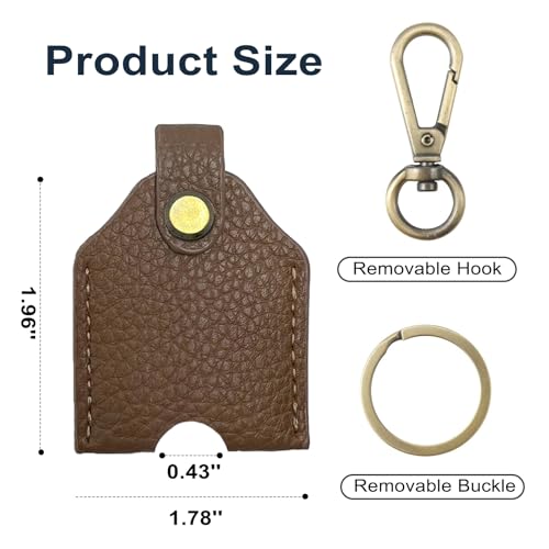 Image of Leather Key Sleeve, Broken Car Key Loop Replacement, Stylish Key Cover for Women Men