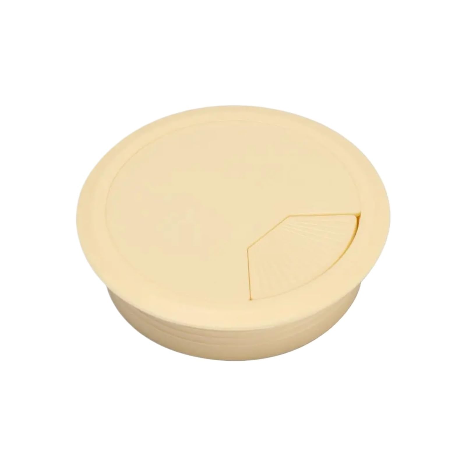 Desk Cable Grommet 50PC 60/80mm Desk Table Plastic Wire Hole Cover Computer Grommet Line Box Fastener(Beige,80mm)