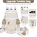 TITPOP Water Bottle Carrier Bag with Phone Pocket for Stanley Cup 40 oz Tumbler with Handle,Water Bottle Holder with Strap Adjustable Strap,Includes Card Holder and Keyring for Stanley Cup Accessories