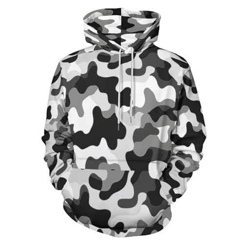 Sweat 3D camouflage et texture urbaine, le confort d'un top de survêtement imprimé du S au 6XL