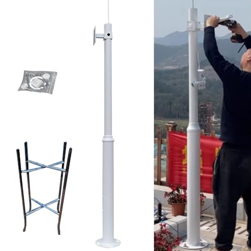 Support de poteau vertical caméra surveillance extérieure et panneau solaire