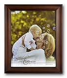 Spiretro 8 x 10 inch Country Scoop Wide Molding, Natural Solid Wood Picture Frame with Plexiglass, Vertically and Horizontally Display for Tabletop or Wall Decor Photo Frame, Plain Honey Brown