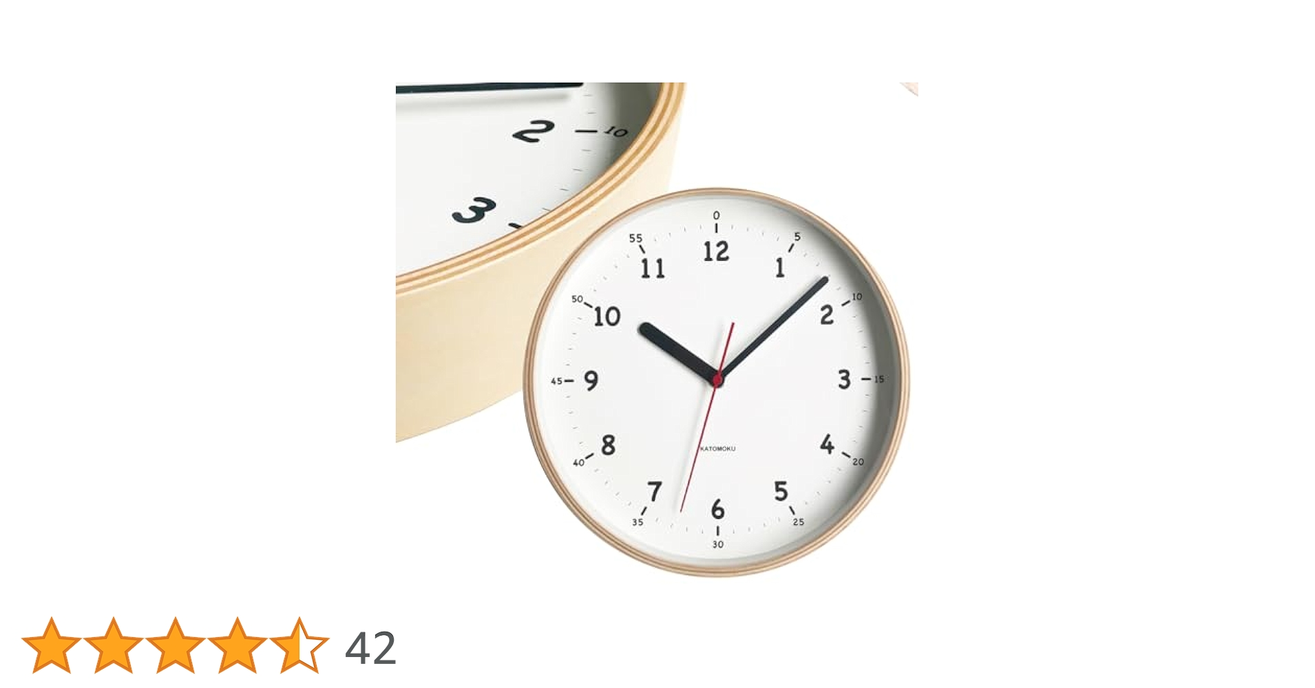 Amazon.co.jp: KATOMOKU plywood clock 10 km-76NARC 掛け時計