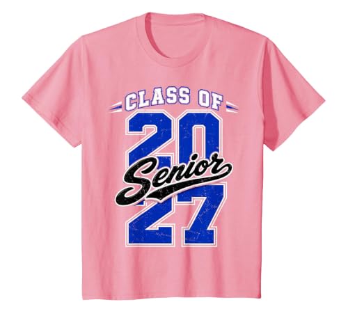 Class of 2027 Senior 2027 Graduation Graduate T-Shirt, Youth, Pink, X-Small