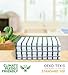 Urban Villa Kitchen Towels Green/White Set of 3 Terry Kitchen Towels 100% Cotton Ultra Soft Size 20X30 Inches Highly Absorbent Over Sized KitchenTowels with Hanging Loop KitchenTowels