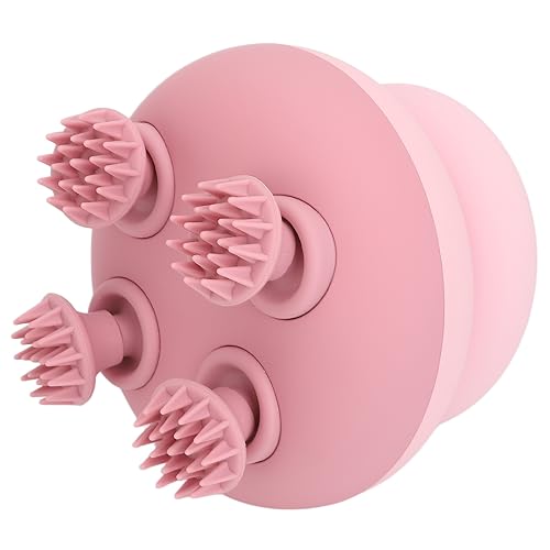 Elektrisches Kopfhautmassagegerät, Magnetische Aufladung, 2 Stufen, 4 Abnehmbare Krallen, Hand-Kopfmassagegerät, IPX7 Wasserdicht, Haar-Kopfkratzer Für Kopf, Hals, Körper, Rosa – Bild 9