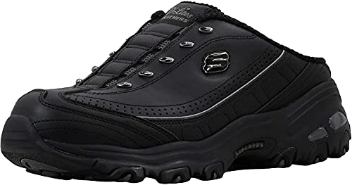 Skechers Sport Women's D'Lites Bright Sky Fashion Sneaker, Black/Black, 10 Wide