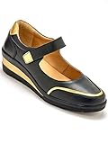 Pediconfort - Babies Cuir à Patte Scratch - Femme - Taille : 38 - Couleur : Noir