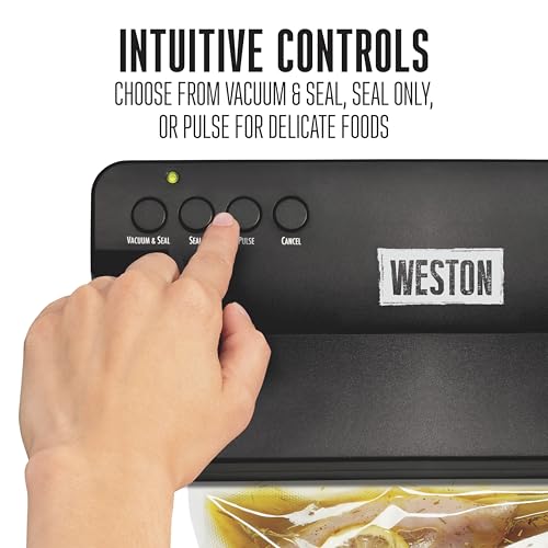 Image of Weston Compact Vacuum Sealer Machine For Food With Powerful 23 inch Hg Pump, For bags Up To 11 inch Wide, (Pack of 2)