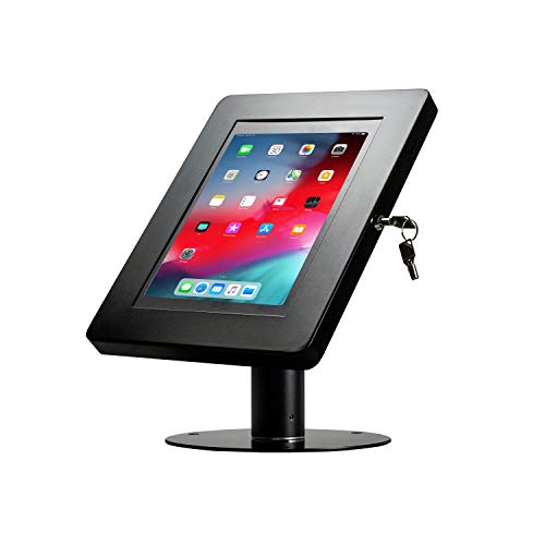 Hyperflex Kiosk Stand â€“ CTA Secure Kiosk Stand for Tablets with Heavy-Duty Locking Enclosure for iPad 7th & 8th Gen 10.2", iPad Pro11, Surface Go, Galaxy Tab S5E, & More (PAD-HSKSB) â€“ Black
