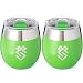 Summit Outdoor Wine Glasses, Vacuum Insulated Wine Tumbler With Lid, Stemless Metal Cup Design, Stainless Steel, Unbreakable, Shatterproof, Portable, Set of 2, Home, Travel or Camping. new sliding lid