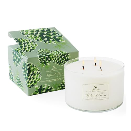 Soap & Paper Factory Roland Pine 18 oz Three-Wick Soy Candle