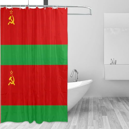 Rideau de douche Biélorussie 183x183 cm en polyester imprimé avec œillets - 4