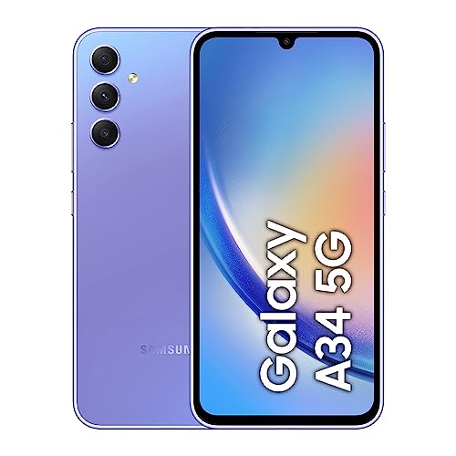 Image of Samsung Galaxy A34 5G Mobile Phone 6.6 Inch Super AMOLED screen 128GB Awesome Violet 3Y Extended Manufacturer Warranty