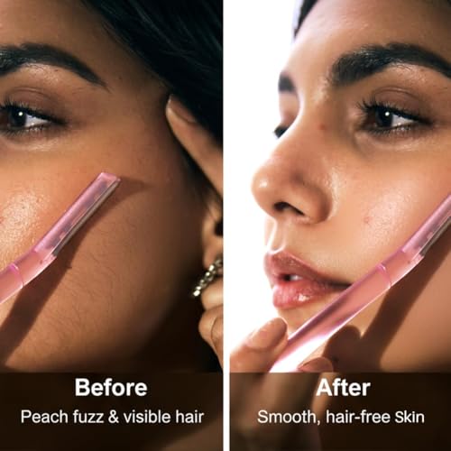 Image of Namyaa Women's Reusable Facial Razors - Pack of 3 | Quick & Pain-Free Hair Removal Tool | Ideal for Eyebrows, Upper Lip & Chin | Works on All Skin Types