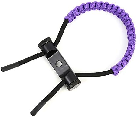 ACCMOS Compound Bow Sling Archery Wrist Sling Adjustable Multifunction Braided Parachute Cord Strap for Hunting Shooting Purple