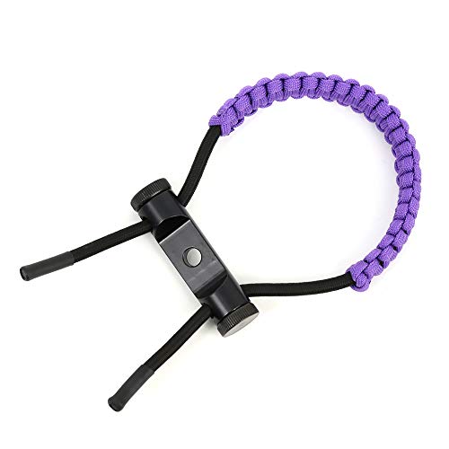 Accmos Compound Bow Sling Archery Wrist Sling Adjustable Multifunction Braided Parachute Cord Strap For Hunting Shooting Purple #TOP2