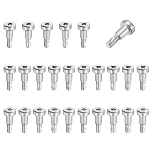 MECCANIXITY 26Pcs 304 Stainless Steel Shoulder Bolt 5mm Dia 6mm L M4x0.7