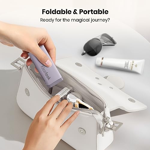 Image of Airplane Travel Essentials Phone Holder, Klearlook Christmas Stocking Stuffers Phone Mount with Multi-Directional 360 Rotation, Travel Must Haves Handsfree Gadgets for Flying, Table or Outdoor-Lilac
