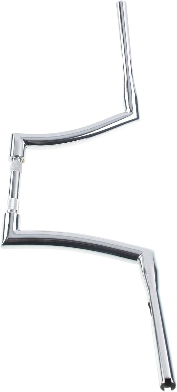 A-Premium 12 Inch Chrome Handlebars Compatible with Harley-Davidson Bad Boy, Blackline, Breakout, Deluxe, Disc Glide, Dyna Glide, Fatboy Lo, Forty Eight, Freewheeler