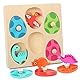 Goorder Holzpuzzle Spielzeug ab 1 Jahr Kinder, Montessori Spielsachen Dinosaurier Jigsaw Holzspielzeug Steckpuzzle Puzzle Spiel Geschenk für 2 3 Jahre Baby Mädchen Jungen Weihnachten Geburtstag