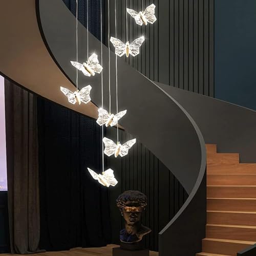 Lámpara colgante nórdica con forma de mariposa led 4W para pasillo 5