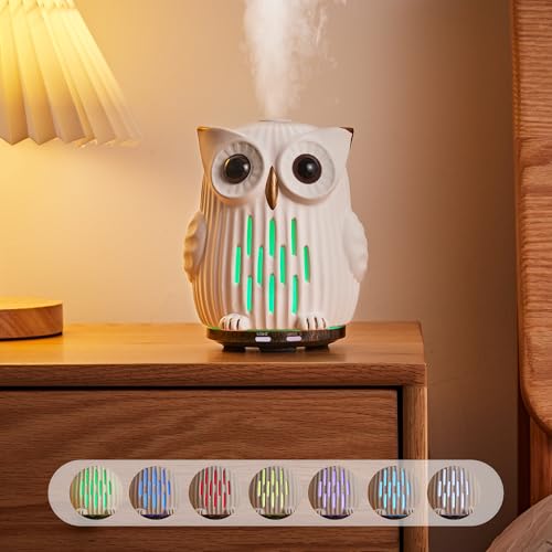 Difusor aromático eléctrico de cerámica ALIEYE búho blanco miniatura 3