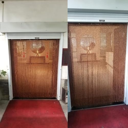 Rideaux en perles de bois faits à la main 70x120cm pour porte - 7