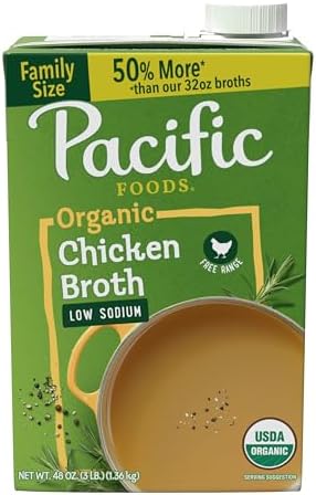 Pacific Foods Organic Low Sodium Chicken Broth, 48 OZ