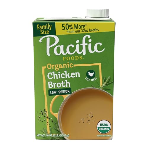 Pacific Foods, Broth Chicken Low Sodium Organic, 48 Ounce