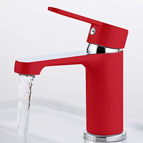 Taps Sink Taps Hot And Cold Faucet Red Spray Painting Bathroom Faucet Basin