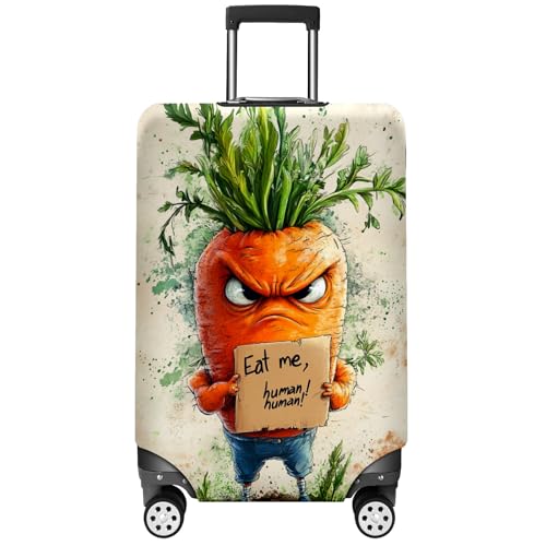 Extra Large Elastic Luggage Cover Stretchable Suitcase Protector with Easy Handle Access & Zipper Closure Ideal Travel Accessory for Large Suitcases Ensures Safety & Style Rebel Carrot