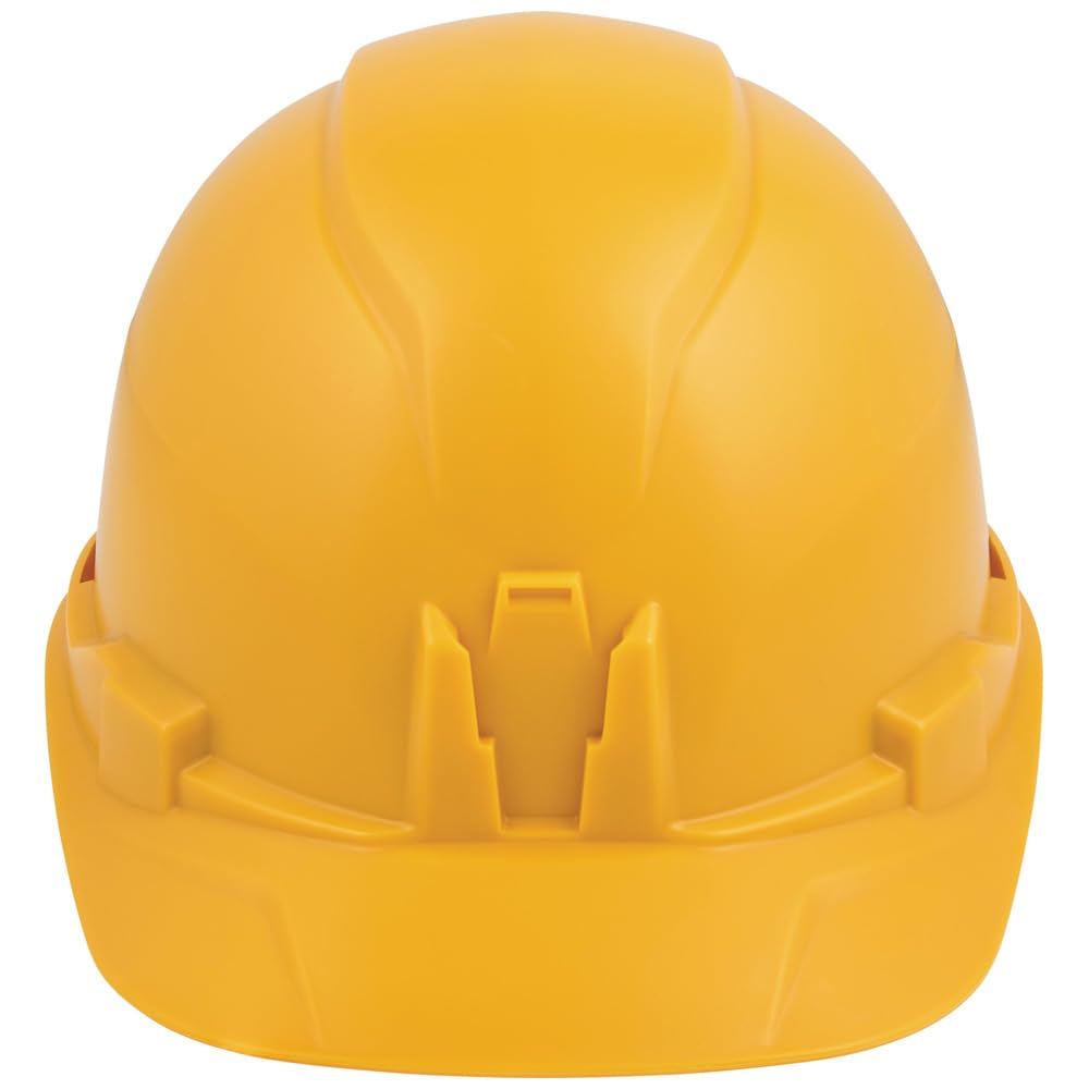 Klein Tools Casque de sécurité 60535, style casquette non ventilée, bandeau rembourré anti-odeurs anti-odeurs, testé jusqu'à 20 kV, jaune