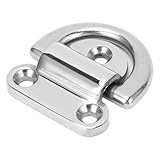 CZPBXOX Boats Folding Pad Eye Stainless Steel 316 Rustproof Tie Down Pad Eye for Yacht Trailer Truck Hardware Accessories(8mm)