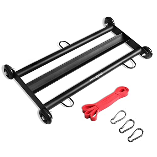 Yes4All Glute Ham Glider, Exercise Wheels for Home Gym Fitness, Glute Hamstring, Booty Building,Black