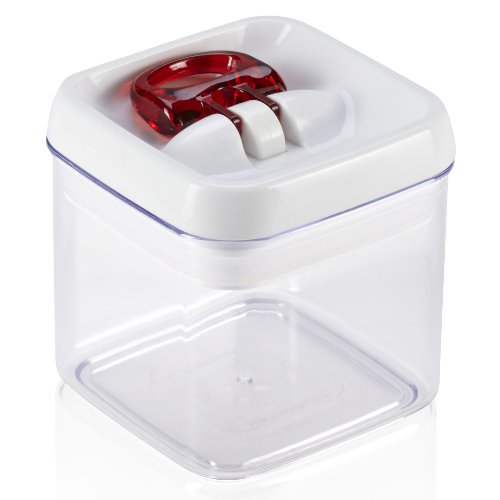 Leifheit Contenitore Barattolo Salvafreschezza Con Proteggiaroma, Quadrato, 0,4 L, 31207