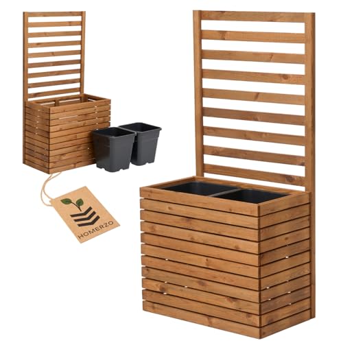 Pflanzkübel mit Rankgitter Spalier mit Pflanzkasten Blumenkasten aus...