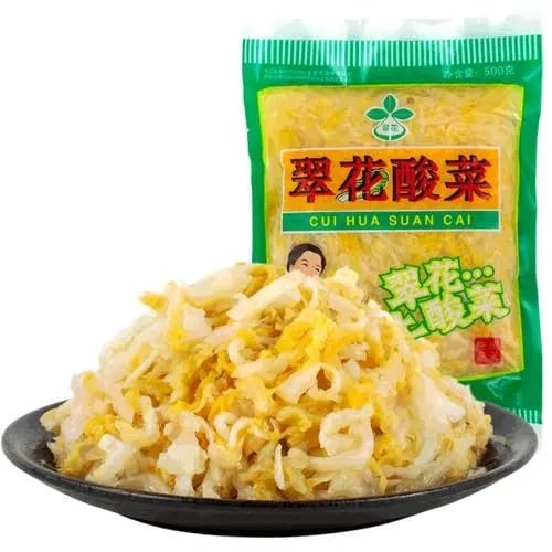 酸菜4種類から選べる東北酸菜 中国本場酸菜 白菜の酢漬 鍋用 餃子の具 (翠花酸菜, 500g×2点)