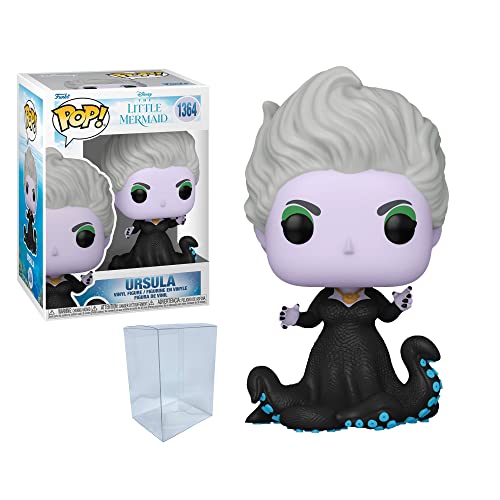 Live Action Little Mermaid Funko Pop With Protector Bundle - Includes Disney: Live Action Little Mermiad: Ursula #1364 Vinyl Figure With Blue Salamander Emporium Plastic Protector Case #TOP1