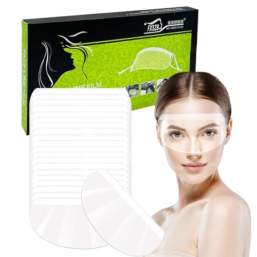 HEIZHU 50 Pcs Clear Face Shield Visors - Eye Shield After Cataract Surgery, Plastic Transparent Eye Shield Protector, Face Shield for Shower, Hairdressing, Post-Surgery Protection